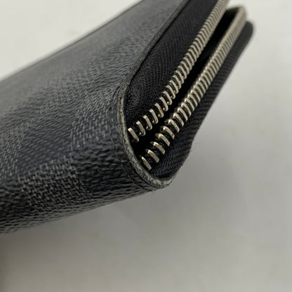 【中古品】【メンズ/レディース】 LOUIS VUITTON ルイ・ヴィトン N63077 ダミエグ・ラフィット ジッピーオーガナイザー ロングウォレット 長財布 179-260822-as-10-izu カラー：ブラック系 万代Net店