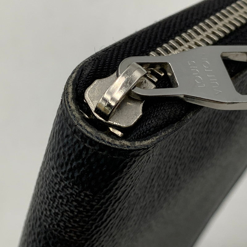 【中古品】【メンズ/レディース】 LOUIS VUITTON ルイ・ヴィトン N63077 ダミエグ・ラフィット ジッピーオーガナイザー ロングウォレット 長財布 179-260822-as-10-izu カラー：ブラック系 万代Net店