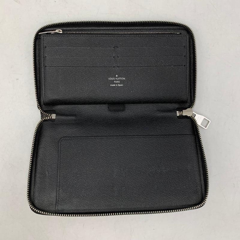 【中古品】【メンズ/レディース】 LOUIS VUITTON ルイ・ヴィトン N63077 ダミエグ・ラフィット ジッピーオーガナイザー ロングウォレット 長財布 179-260822-as-10-izu カラー：ブラック系 万代Net店