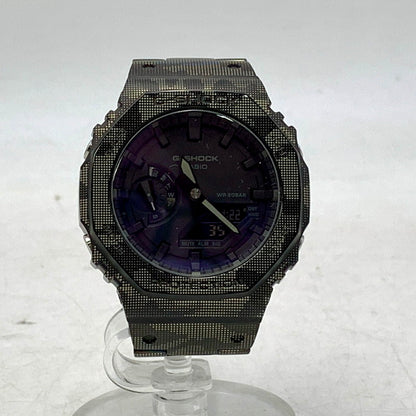 【中古美品】【メンズ/レディース】 G-SHOCK ジーショック BEZEL BRACELET CUSTOM WATCH GA-2100 ベゼル ブレスレット カスタム 腕時計 196-260822-as-13-izu カラー：ブラック系 万代Net店