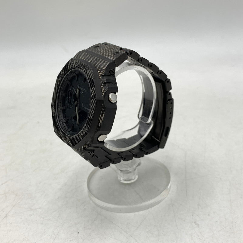 【中古美品】【メンズ/レディース】 G-SHOCK ジーショック BEZEL BRACELET CUSTOM WATCH GA-2100 ベゼル ブレスレット カスタム 腕時計 196-260822-as-13-izu カラー：ブラック系 万代Net店