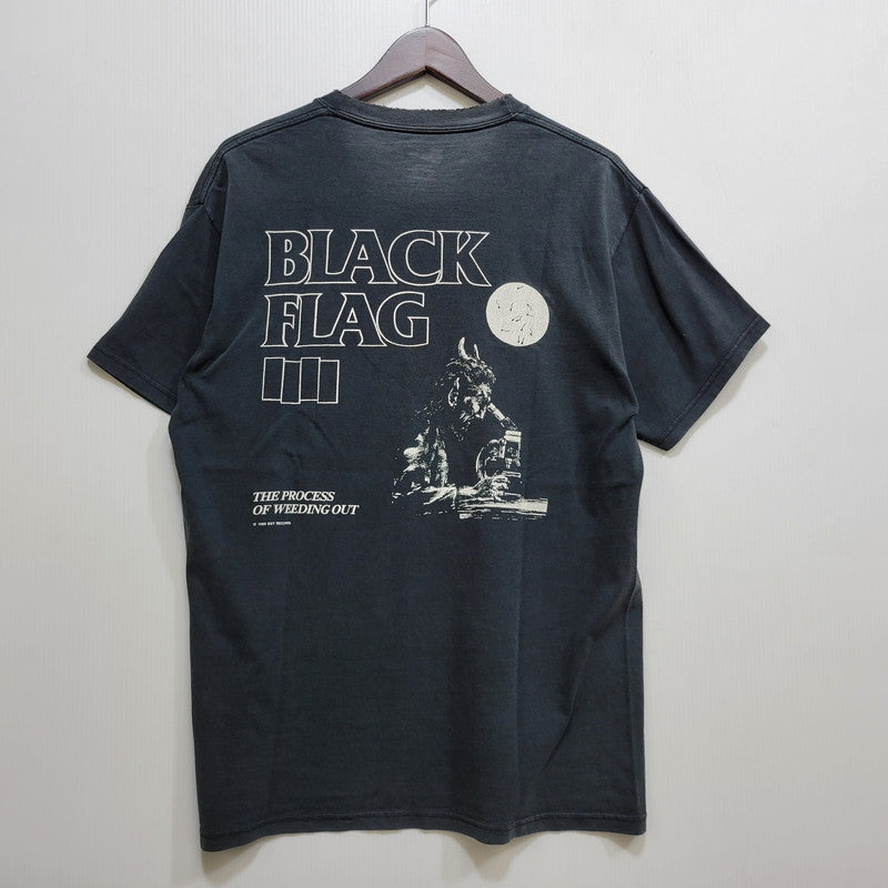 【現状渡し品】【メンズ】 HANES ヘインズ BLACK FLAG ブラック フラッグ THE PROCESS OF WEEDING OUT SS TEE 半袖 Tシャツ 146-260903-as-06-izu サイズ：M カラー：ブラック系 万代Net店