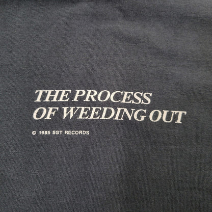【現状渡し品】【メンズ】 HANES ヘインズ BLACK FLAG ブラック フラッグ THE PROCESS OF WEEDING OUT SS TEE 半袖 Tシャツ 146-260903-as-06-izu サイズ：M カラー：ブラック系 万代Net店