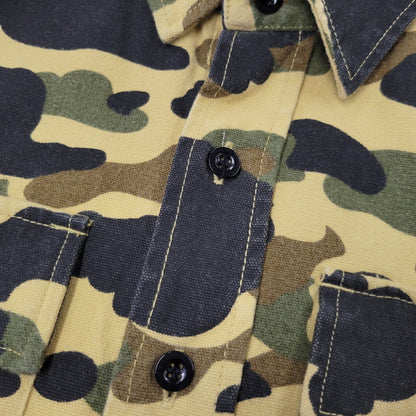 【中古品】【メンズ】 A BATHING APE アベイシングエイプ CAMO LS SHIRT カモ ロングスリーブ シャツ 長袖 142-260903-as-09-izu サイズ：S カラー：マルチカラー 万代Net店