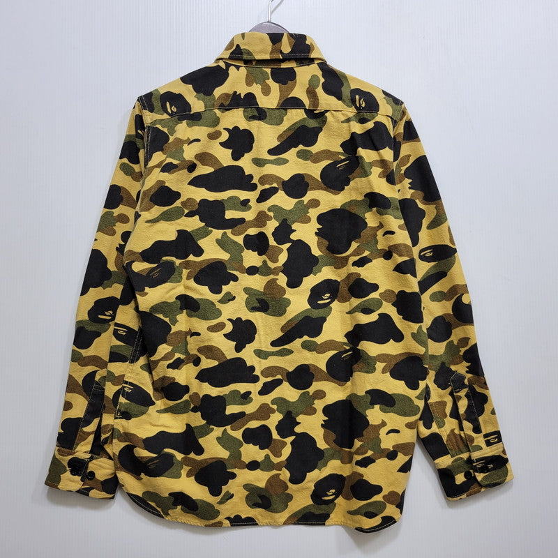 【中古品】【メンズ】 A BATHING APE アベイシングエイプ CAMO LS SHIRT カモ ロングスリーブ シャツ 長袖 142-260903-as-09-izu サイズ：S カラー：マルチカラー 万代Net店