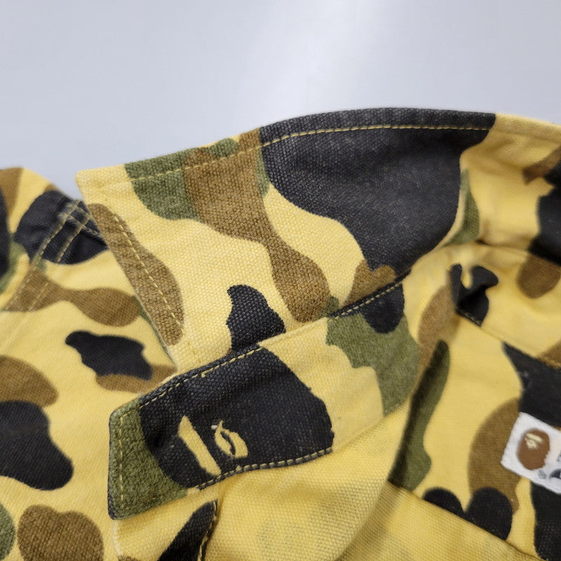 【中古品】【メンズ】 A BATHING APE アベイシングエイプ CAMO LS SHIRT カモ ロングスリーブ シャツ 長袖 142-260903-as-09-izu サイズ：S カラー：マルチカラー 万代Net店