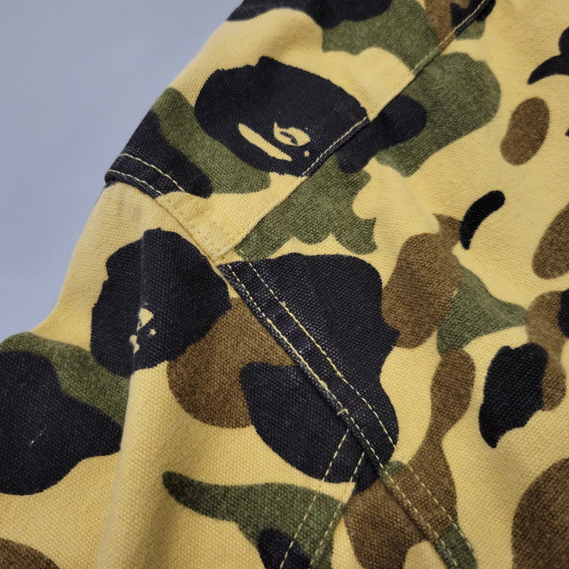 【中古品】【メンズ】 A BATHING APE アベイシングエイプ CAMO LS SHIRT カモ ロングスリーブ シャツ 長袖 142-260903-as-09-izu サイズ：S カラー：マルチカラー 万代Net店