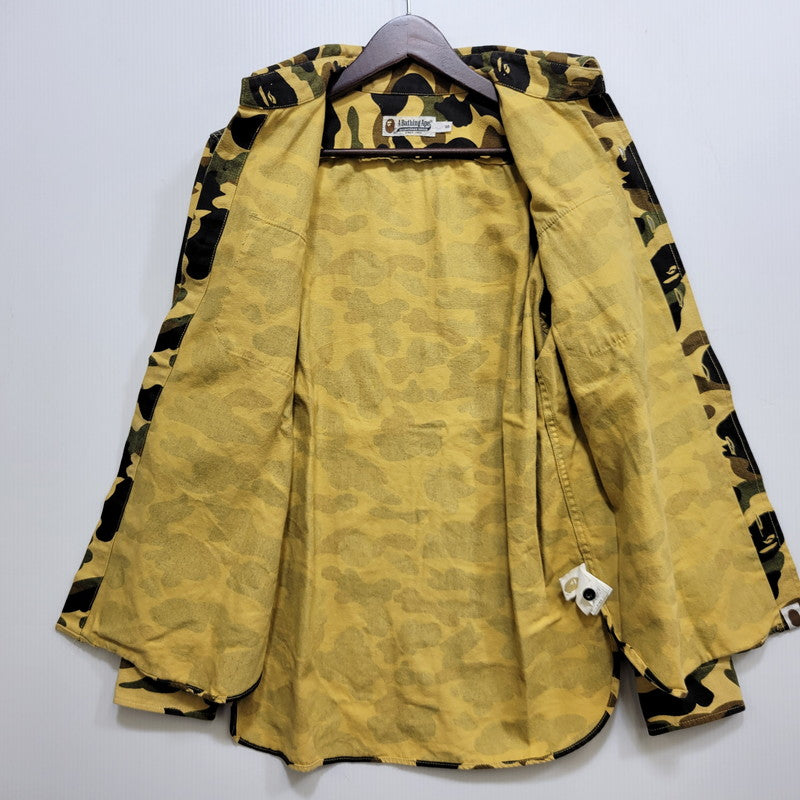 【中古品】【メンズ】 A BATHING APE アベイシングエイプ CAMO LS SHIRT カモ ロングスリーブ シャツ 長袖 142-260903-as-09-izu サイズ：S カラー：マルチカラー 万代Net店