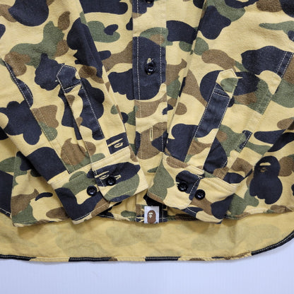 【中古品】【メンズ】 A BATHING APE アベイシングエイプ CAMO LS SHIRT カモ ロングスリーブ シャツ 長袖 142-260903-as-09-izu サイズ：S カラー：マルチカラー 万代Net店