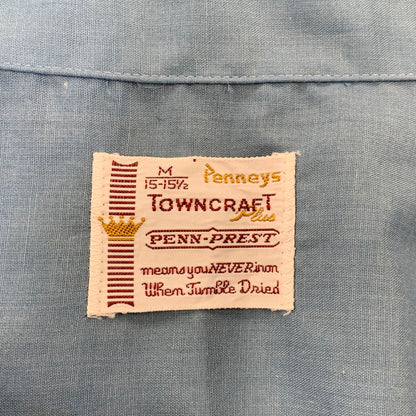 【中古品】【メンズ】 TOWNCRAFT タウンクラフト PENN-PRESTタグ 70S OPEN COLLAR SS SHIRT オープン カラー ショートスリーブ ショートスリーブ シャツ トップス 146-260827-yn-04-izu サイズ：M カラー：ライトブルー 万代Net店