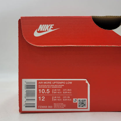 【中古美品】【メンズ】 NIKE ナイキ AIR MORE UPTEMPO LOW FZ3055-003 エア モア アップテンポ ロー スニーカー 靴 160-260823-as-04-izu サイズ：28.5cm カラー：BLACK/BLACK-GUM MED BROWN 万代Net店