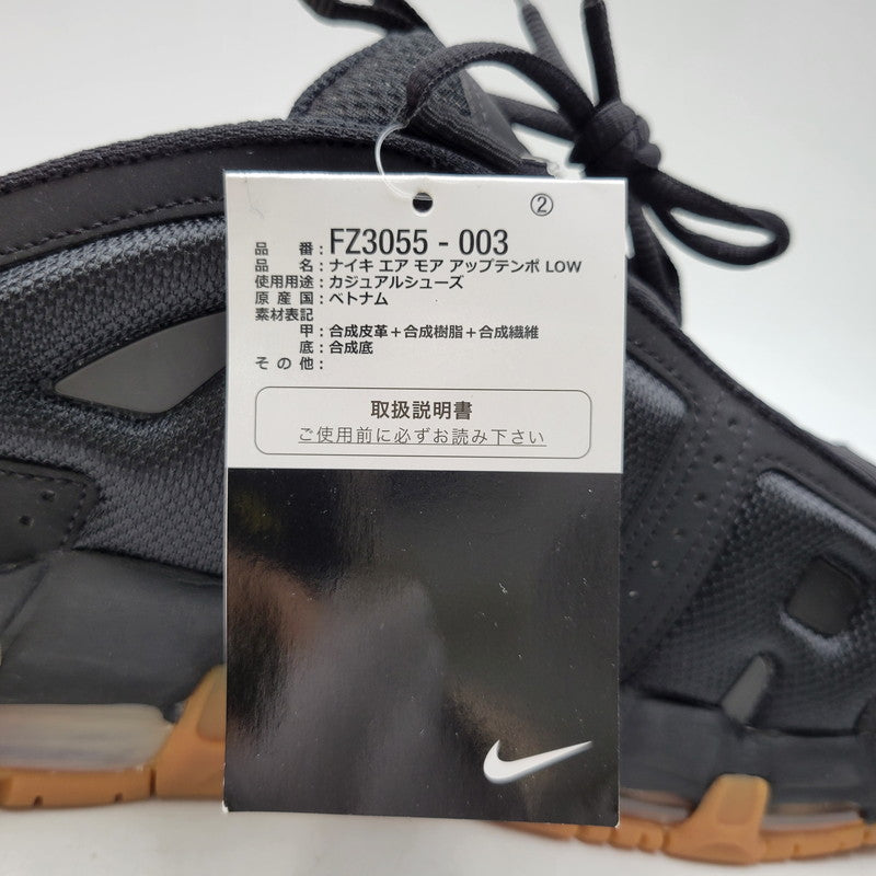 【中古美品】【メンズ】 NIKE ナイキ AIR MORE UPTEMPO LOW FZ3055-003 エア モア アップテンポ ロー スニーカー 靴 160-260823-as-04-izu サイズ：28.5cm カラー：BLACK/BLACK-GUM MED BROWN 万代Net店