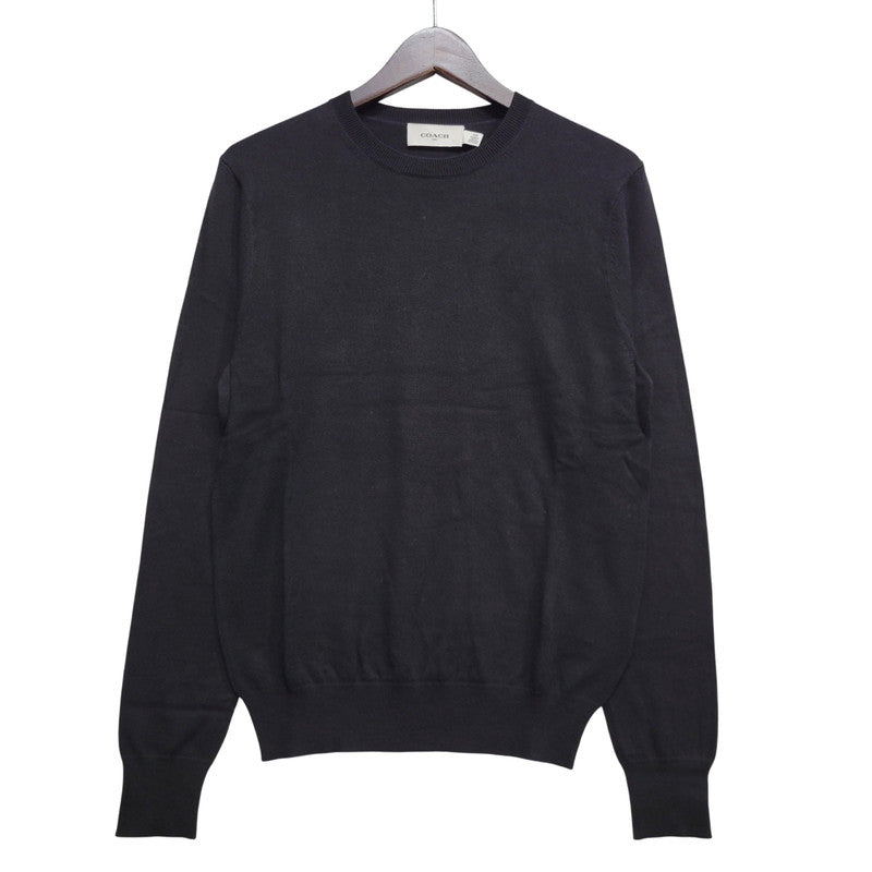 【中古品】【メンズ】 COACH コーチ WOOL KNIT SHIRT 58895U ウール ニット 141-260903-as-07-izu サイズ：XXS カラー：ブラック 万代Net店
