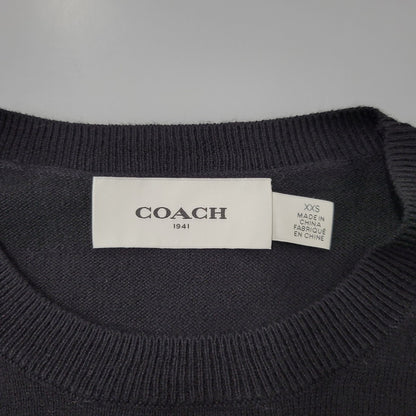 【中古品】【メンズ】 COACH コーチ WOOL KNIT SHIRT 58895U ウール ニット 141-260903-as-07-izu サイズ：XXS カラー：ブラック 万代Net店