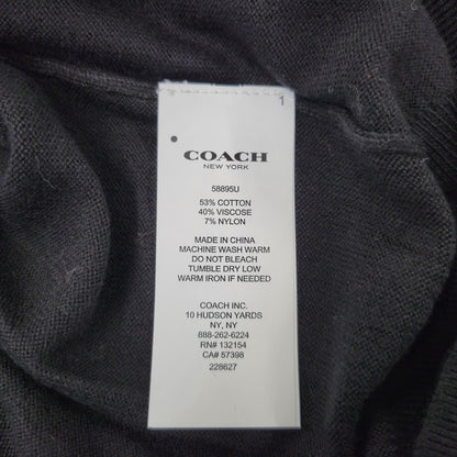 【中古品】【メンズ】 COACH コーチ WOOL KNIT SHIRT 58895U ウール ニット 141-260903-as-07-izu サイズ：XXS カラー：ブラック 万代Net店