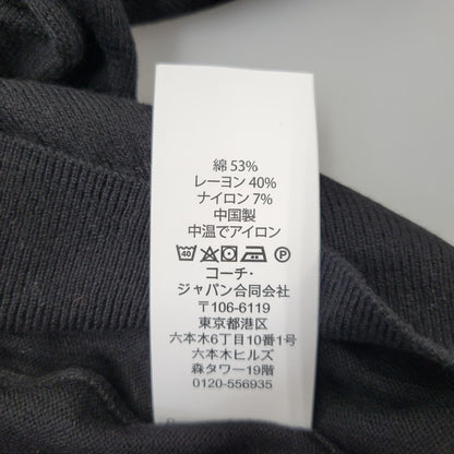 【中古品】【メンズ】 COACH コーチ WOOL KNIT SHIRT 58895U ウール ニット 141-260903-as-07-izu サイズ：XXS カラー：ブラック 万代Net店