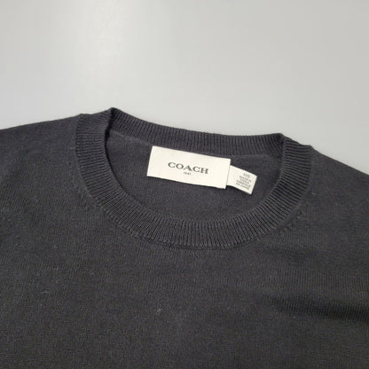 【中古品】【メンズ】 COACH コーチ WOOL KNIT SHIRT 58895U ウール ニット 141-260903-as-07-izu サイズ：XXS カラー：ブラック 万代Net店