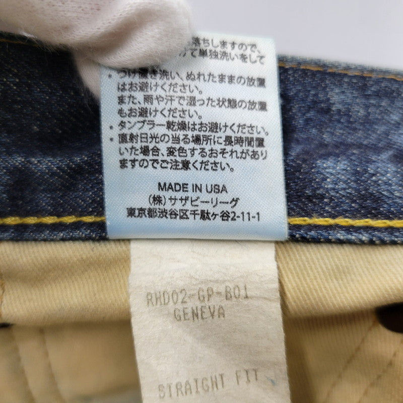 【中古品】【メンズ】 RON HERMAN DENIM ロンハーマン デニム RHD02-GP-B01 USA製 GENEVA DENIM PANTS ジュネーバ デニム パンツ ズボン ボトムス 152-260824-ya-03-izu サイズ：29×32 カラー：インディゴ 万代Net店