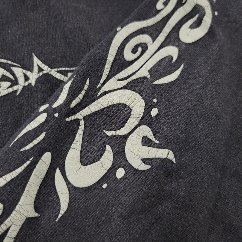 【中古品】【メンズ】 HARD ROCK CAFE ハードロックカフェ USA製 TRIBAL LOGO L S TEE トライバル ロゴ ロングスリーブ Tシャツ トップス 長袖 146-260906-ya-08-izu サイズ：L カラー：ブラック 万代Net店