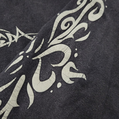 【中古品】【メンズ】 HARD ROCK CAFE ハードロックカフェ USA製 TRIBAL LOGO L S TEE トライバル ロゴ ロングスリーブ Tシャツ トップス 長袖 146-260906-ya-08-izu サイズ：L カラー：ブラック 万代Net店
