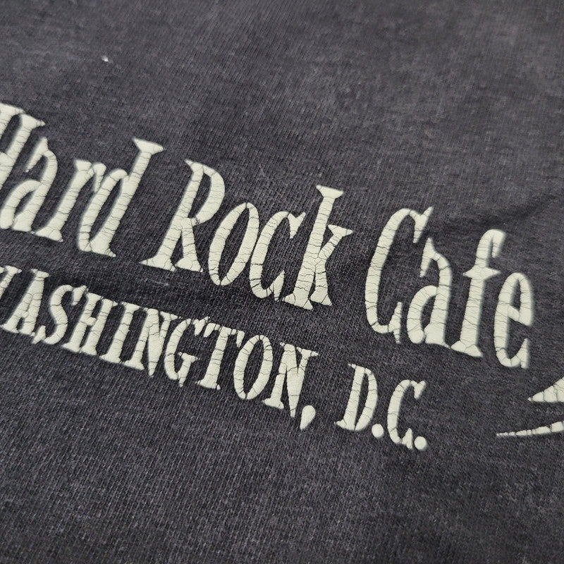 【中古品】【メンズ】 HARD ROCK CAFE ハードロックカフェ USA製 TRIBAL LOGO L S TEE トライバル ロゴ ロングスリーブ Tシャツ トップス 長袖 146-260906-ya-08-izu サイズ：L カラー：ブラック 万代Net店