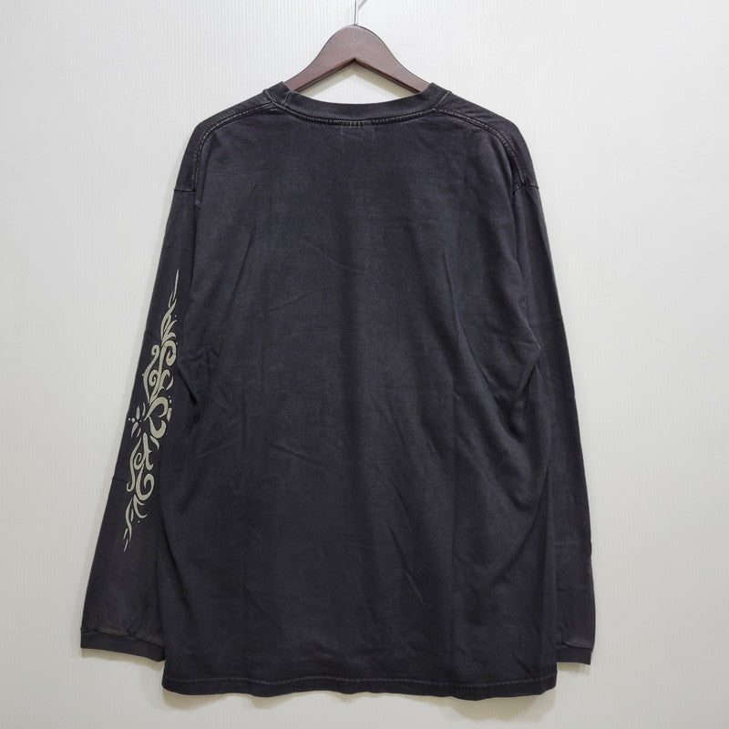【中古品】【メンズ】 HARD ROCK CAFE ハードロックカフェ USA製 TRIBAL LOGO L S TEE トライバル ロゴ ロングスリーブ Tシャツ トップス 長袖 146-260906-ya-08-izu サイズ：L カラー：ブラック 万代Net店