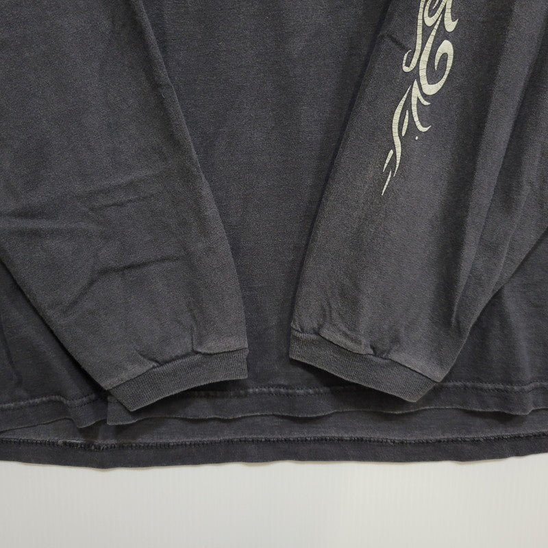 【中古品】【メンズ】 HARD ROCK CAFE ハードロックカフェ USA製 TRIBAL LOGO L S TEE トライバル ロゴ ロングスリーブ Tシャツ トップス 長袖 146-260906-ya-08-izu サイズ：L カラー：ブラック 万代Net店