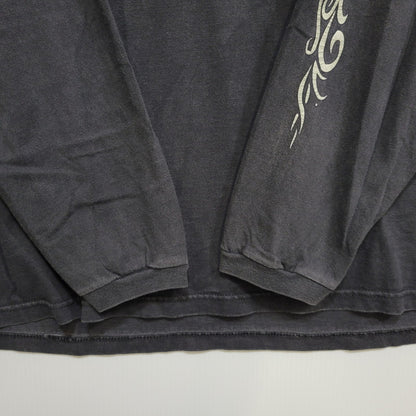 【中古品】【メンズ】 HARD ROCK CAFE ハードロックカフェ USA製 TRIBAL LOGO L S TEE トライバル ロゴ ロングスリーブ Tシャツ トップス 長袖 146-260906-ya-08-izu サイズ：L カラー：ブラック 万代Net店