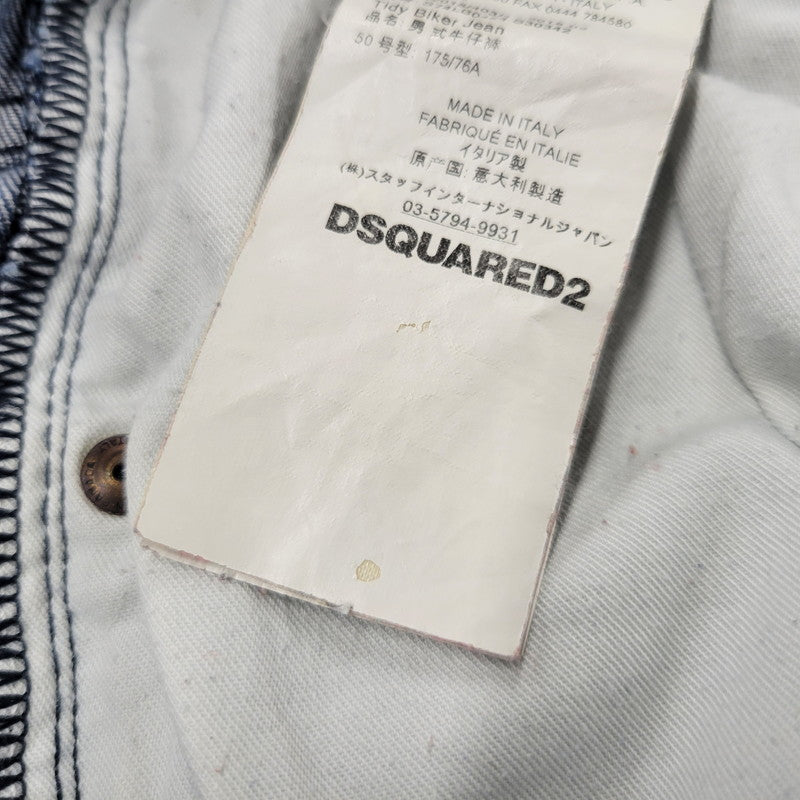 【中古品】【メンズ】 DSQUARED2 ディースクエアード S74LB0424 TIDY BIKER JEAN タイディ バイカー ジーン デニム パンツ ズボン ボトムス 152-260824-ya-02-izu サイズ：50 カラー：インディゴ 万代Net店