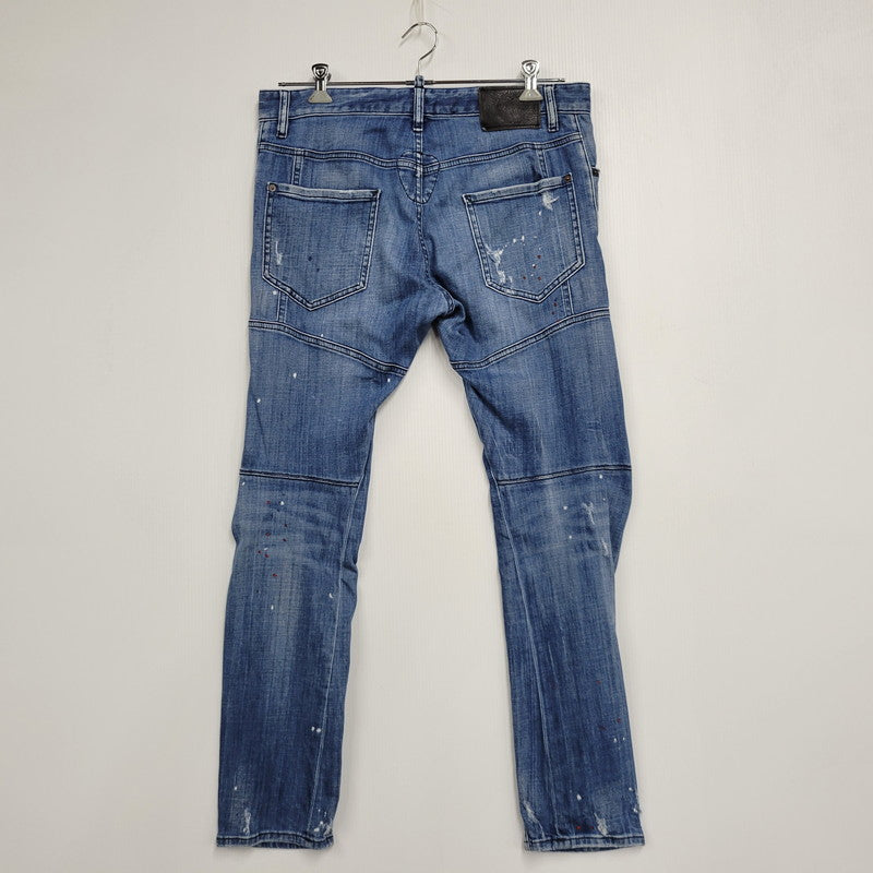 【中古品】【メンズ】 DSQUARED2 ディースクエアード S74LB0424 TIDY BIKER JEAN タイディ バイカー ジーン デニム パンツ ズボン ボトムス 152-260824-ya-02-izu サイズ：50 カラー：インディゴ 万代Net店