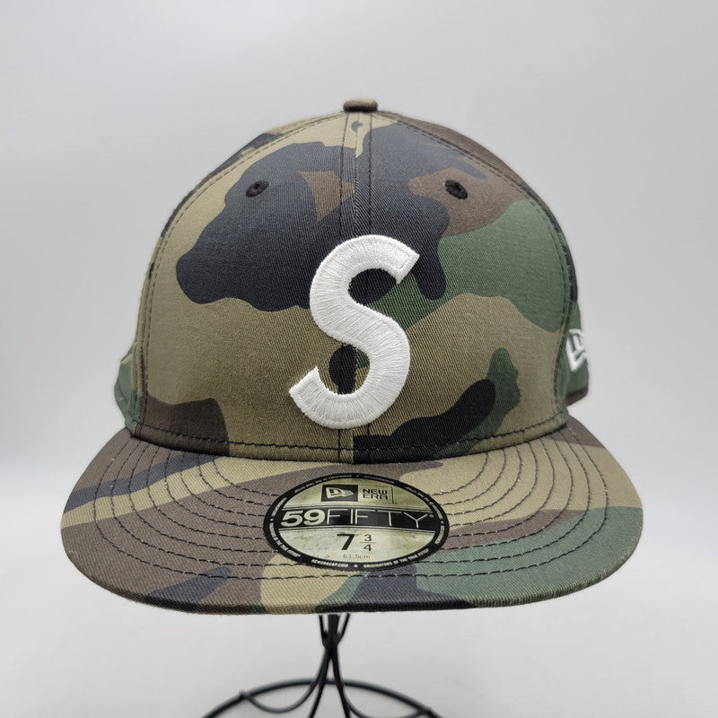 【中古品】【メンズ】 SUPREME シュプリーム 24FW SCREW BALL S LOGO NEW ERA スクリュー ボール エス ロゴ ニューエラ キャップ 帽子 185-260823-yn-04-izu サイズ：7 3/4 カラー：ウッドランドカモ 万代Net店