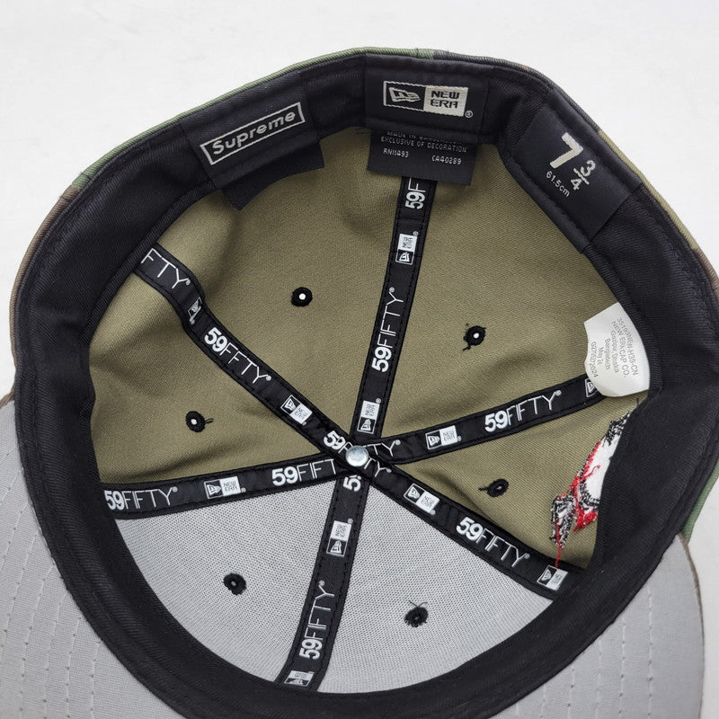 【中古品】【メンズ】 SUPREME シュプリーム 24FW SCREW BALL S LOGO NEW ERA スクリュー ボール エス ロゴ ニューエラ キャップ 帽子 185-260823-yn-04-izu サイズ：7 3/4 カラー：ウッドランドカモ 万代Net店