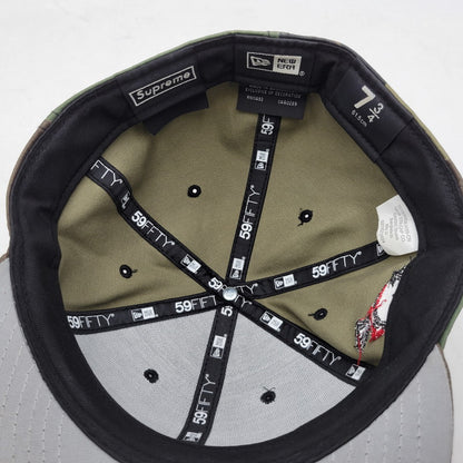 【中古品】【メンズ】 SUPREME シュプリーム 24FW SCREW BALL S LOGO NEW ERA スクリュー ボール エス ロゴ ニューエラ キャップ 帽子 185-260823-yn-04-izu サイズ：7 3/4 カラー：ウッドランドカモ 万代Net店