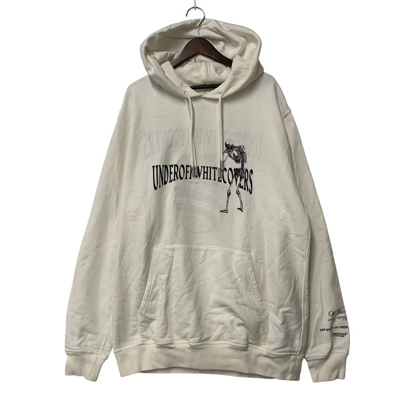 【中古品】【メンズ】 OFF-WHITE オフホワイト×UNDERCOVER アンダーカバー OMBB046G19762010 19AW SKELETON RVRS HOODIE スケルトン フーディー トップス 長袖 142-260825-cs-13-izu サイズ：XL カラー：ホワイト 万代Net店