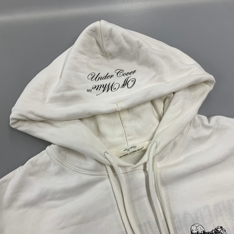 【中古品】【メンズ】 OFF-WHITE オフホワイト×UNDERCOVER アンダーカバー OMBB046G19762010 19AW SKELETON RVRS HOODIE スケルトン フーディー トップス 長袖 142-260825-cs-13-izu サイズ：XL カラー：ホワイト 万代Net店
