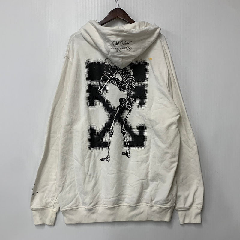 【中古品】【メンズ】 OFF-WHITE オフホワイト×UNDERCOVER アンダーカバー OMBB046G19762010 19AW SKELETON RVRS HOODIE スケルトン フーディー トップス 長袖 142-260825-cs-13-izu サイズ：XL カラー：ホワイト 万代Net店