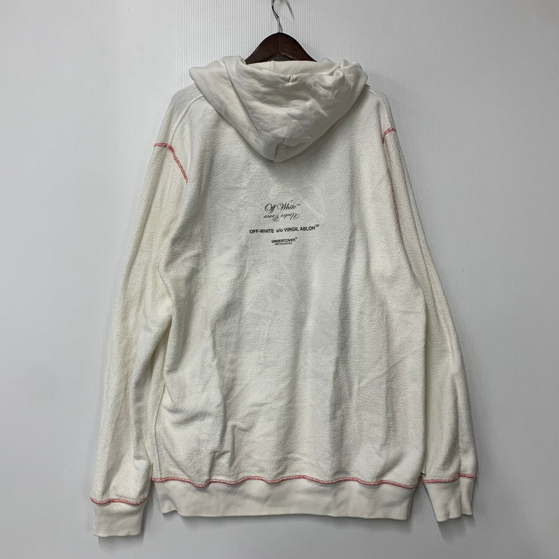 【中古品】【メンズ】 OFF-WHITE オフホワイト×UNDERCOVER アンダーカバー OMBB046G19762010 19AW SKELETON RVRS HOODIE スケルトン フーディー トップス 長袖 142-260825-cs-13-izu サイズ：XL カラー：ホワイト 万代Net店