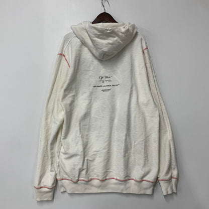 【中古品】【メンズ】 OFF-WHITE オフホワイト×UNDERCOVER アンダーカバー OMBB046G19762010 19AW SKELETON RVRS HOODIE スケルトン フーディー トップス 長袖 142-260825-cs-13-izu サイズ：XL カラー：ホワイト 万代Net店