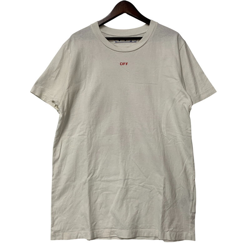 【中古品】【メンズ】 OFF-WHITE オフホワイト OMAA027E20JER006 STENCIL SS SLIM TEE ステンシル ショートスリーブ スリム Tシャツ トップス 半袖 142-260825-cs-15-izu サイズ：L カラー：ホワイト 万代Net店