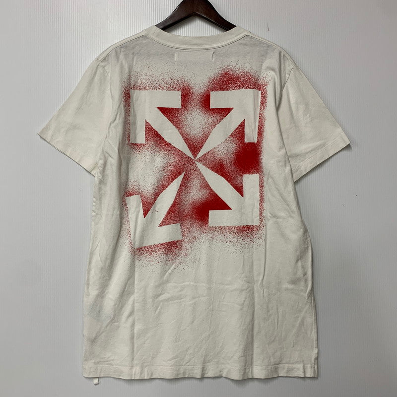 【中古品】【メンズ】 OFF-WHITE オフホワイト OMAA027E20JER006 STENCIL SS SLIM TEE ステンシル ショートスリーブ スリム Tシャツ トップス 半袖 142-260825-cs-15-izu サイズ：L カラー：ホワイト 万代Net店