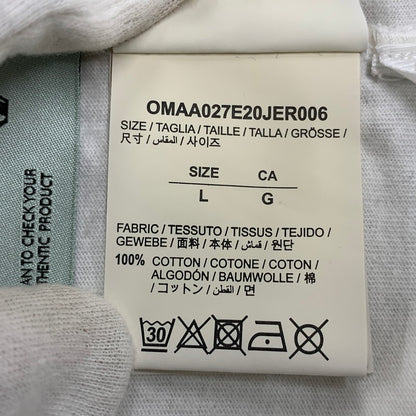 【中古品】【メンズ】 OFF-WHITE オフホワイト OMAA027E20JER006 STENCIL SS SLIM TEE ステンシル ショートスリーブ スリム Tシャツ トップス 半袖 142-260825-cs-15-izu サイズ：L カラー：ホワイト 万代Net店
