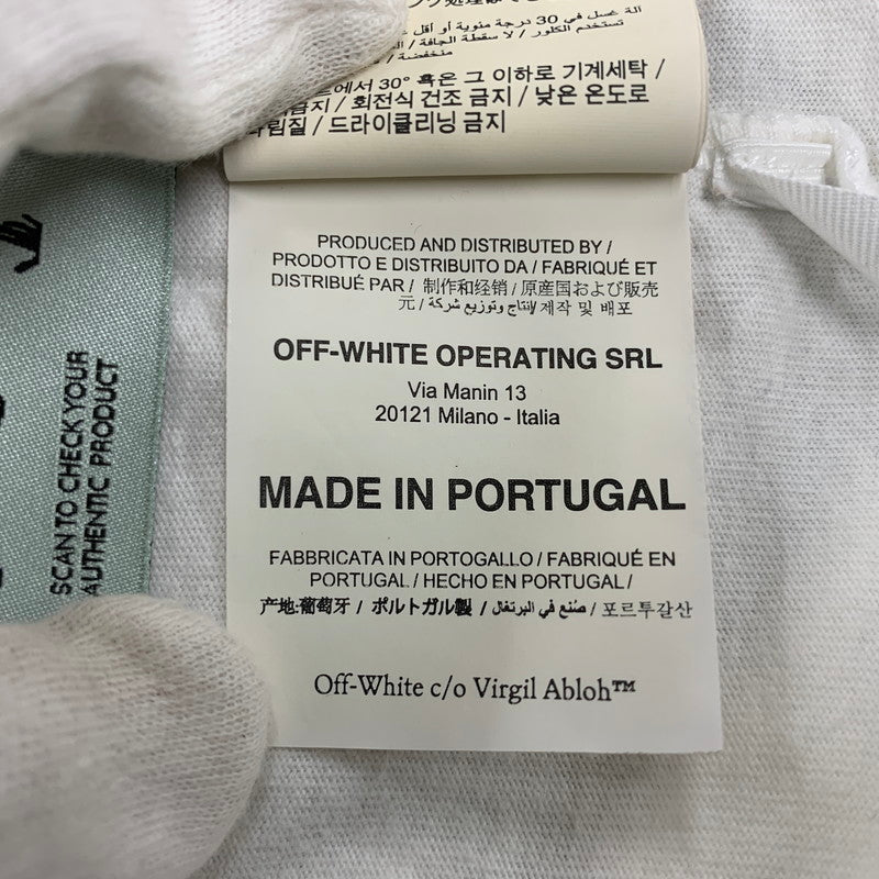 【中古品】【メンズ】 OFF-WHITE オフホワイト OMAA027E20JER006 STENCIL SS SLIM TEE ステンシル ショートスリーブ スリム Tシャツ トップス 半袖 142-260825-cs-15-izu サイズ：L カラー：ホワイト 万代Net店