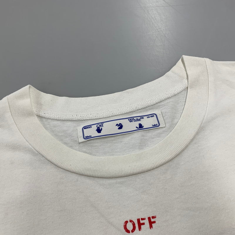【中古品】【メンズ】 OFF-WHITE オフホワイト OMAA027E20JER006 STENCIL SS SLIM TEE ステンシル ショートスリーブ スリム Tシャツ トップス 半袖 142-260825-cs-15-izu サイズ：L カラー：ホワイト 万代Net店