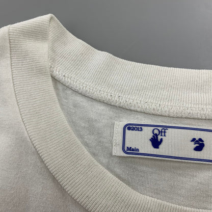 【中古品】【メンズ】 OFF-WHITE オフホワイト OMAA027E20JER006 STENCIL SS SLIM TEE ステンシル ショートスリーブ スリム Tシャツ トップス 半袖 142-260825-cs-15-izu サイズ：L カラー：ホワイト 万代Net店