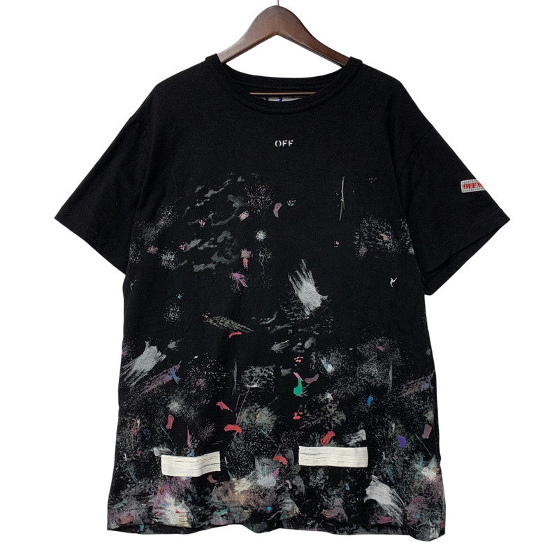 【中古品】【メンズ】 OFF-WHITE オフホワイト OMAA002G20JER008/21SS GALAXY BRUSHED ARROWS TEE ギャラクシー ブラッシュド アロー Tシャツ トップス 半袖 142-260825-cs-14-izu サイズ：M カラー：ブラック 万代Net店