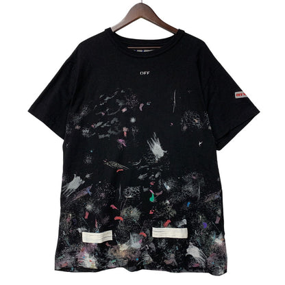 【中古品】【メンズ】 OFF-WHITE オフホワイト OMAA002G20JER008/21SS GALAXY BRUSHED ARROWS TEE ギャラクシー ブラッシュド アロー Tシャツ トップス 半袖 142-260825-cs-14-izu サイズ：M カラー：ブラック 万代Net店