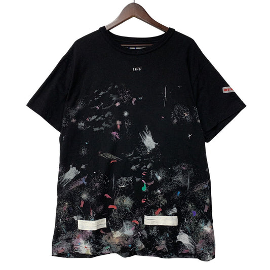 【中古品】【メンズ】 OFF-WHITE オフホワイト OMAA002G20JER008/21SS GALAXY BRUSHED ARROWS TEE ギャラクシー ブラッシュド アロー Tシャツ トップス 半袖 142-260825-cs-14-izu サイズ：M カラー：ブラック 万代Net店