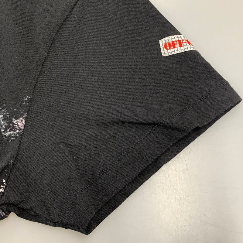 【中古品】【メンズ】 OFF-WHITE オフホワイト OMAA002G20JER008/21SS GALAXY BRUSHED ARROWS TEE ギャラクシー ブラッシュド アロー Tシャツ トップス 半袖 142-260825-cs-14-izu サイズ：M カラー：ブラック 万代Net店