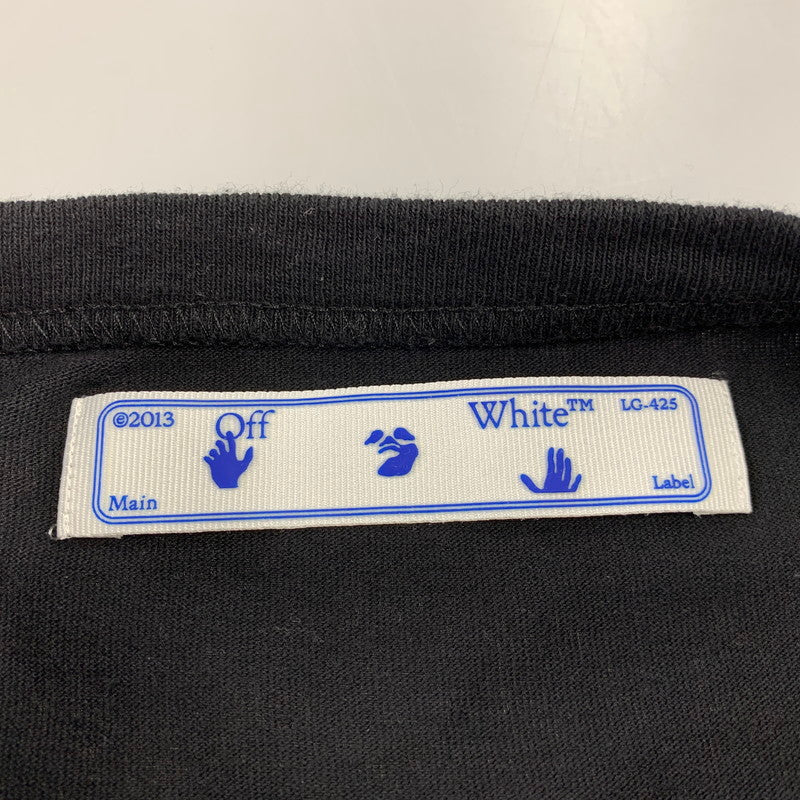 【中古品】【メンズ】 OFF-WHITE オフホワイト OMAA002G20JER008/21SS GALAXY BRUSHED ARROWS TEE ギャラクシー ブラッシュド アロー Tシャツ トップス 半袖 142-260825-cs-14-izu サイズ：M カラー：ブラック 万代Net店