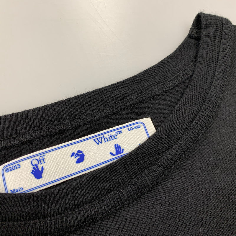 【中古品】【メンズ】 OFF-WHITE オフホワイト OMAA002G20JER008/21SS GALAXY BRUSHED ARROWS TEE ギャラクシー ブラッシュド アロー Tシャツ トップス 半袖 142-260825-cs-14-izu サイズ：M カラー：ブラック 万代Net店